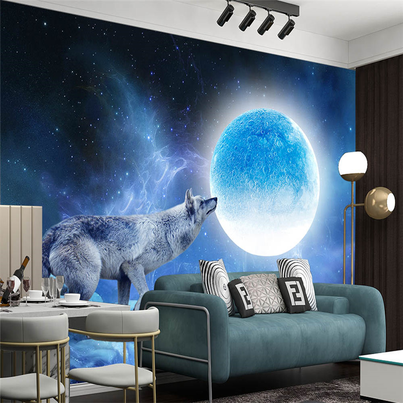 3d Wallpaper Wallcovering Mural Moonlight Creative Living Room Home Decor 3D Modern Wallpapers Wall Covering