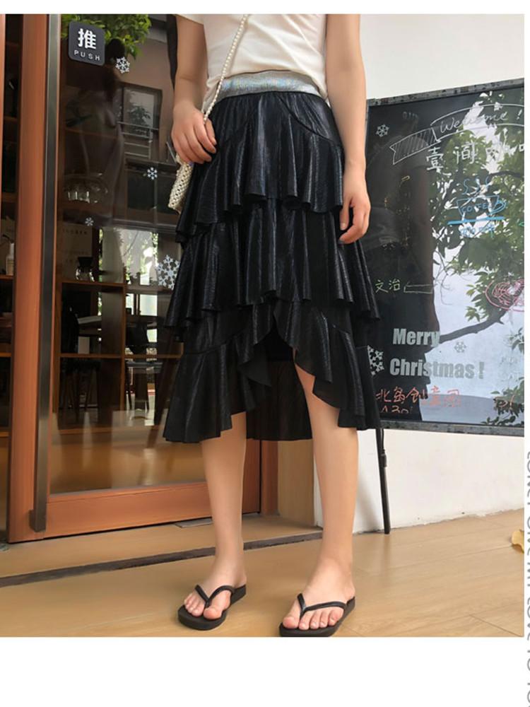 Skirts JUJULAND 2021 Arrival Mini Women Summer Ruffle High Waist Skirt Ladies Streetwear Slim Bottoms Saias 8162, Black
Skirts JUJULAND 2021 Arrival Mini Women Summer Ruffle High Waist Skirt Ladies Streetwear Slim Bottoms Saias 8162, Black