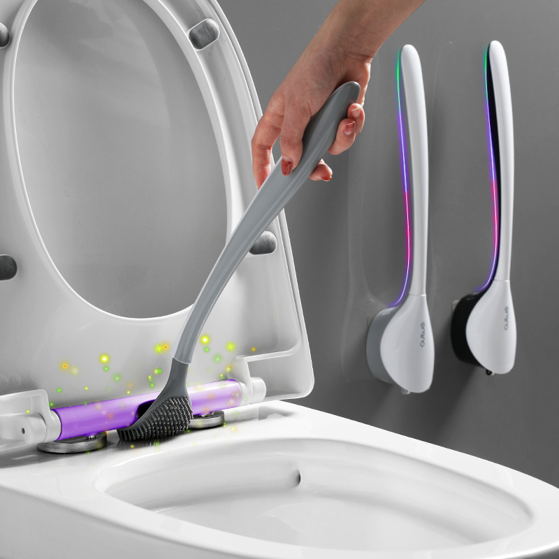 New Tongue Toilet Brush Wall Long Handle Cleaning Brush For Toilet Household Floor Cleaning Tools Bathroom Accessories 210329