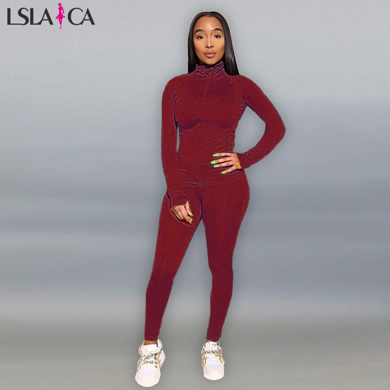 sweatsuits for women long sleeve coat+long pants 8 color plus size S-2XL have elasticity party night club sports 2 piece set 210515