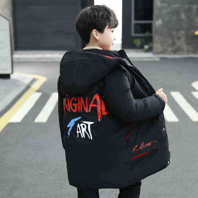 Winter Boy Cotton Coat 14 Children's Clothing Casual Thick Winter Jacket Fashion Outerwear 12 Years 10 Kids 11 Boys Clothes 211111