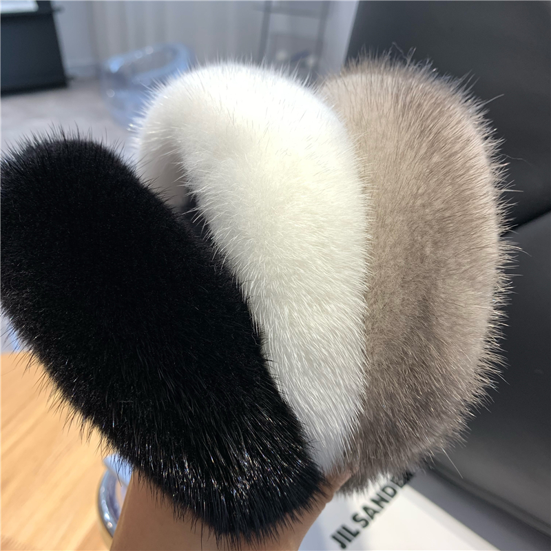 Cute Real Mink Fur Headband Womens Ladies Fashional Hair Band Hair hoop Decor Hair