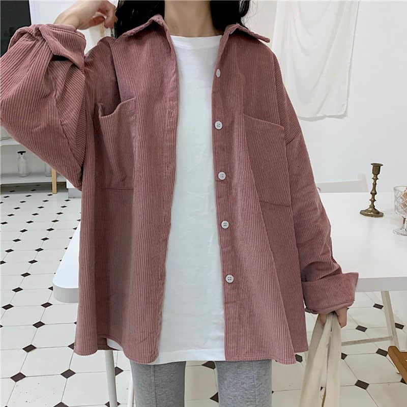 women's jackets velvet shirt long sleeve spring female students'harajuku loose jacket in simple korean fashion 7ao6, Black;brown
women's jackets velvet shirt long sleeve spring female students'harajuku loose jacket in simple korean fashion 7ao6, Black;brown