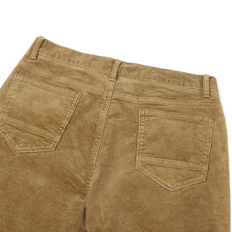 Autumn Men's commercial casual pants corduroy Flares trousers male elastic bell-bottom trousers 210707