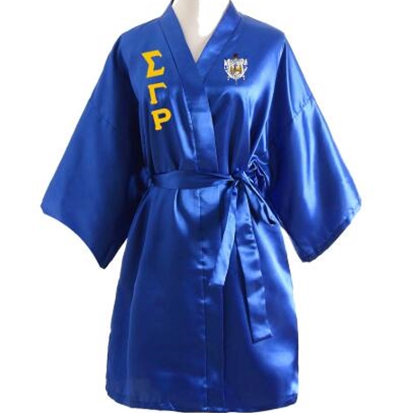 Sorority Fraternity Loose SIGMA GAMMA RHO Silk Bathrobe Lace Satin SGR Clothes Robe 210901
Sorority Fraternity Loose SIGMA GAMMA RHO Silk Bathrobe Lace Satin SGR Clothes Robe 210901