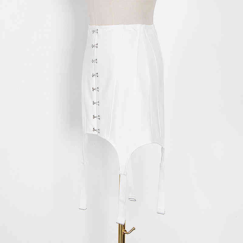 White Bodycon Mini Skirt For Women High Waist Irregular Slim Sexy Skirts Female Fashion Summer Clothing 210521