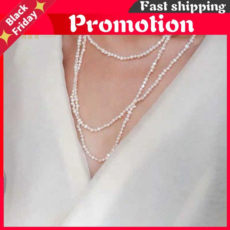 Chains 160 Cm Long Natural Freshwater Pearl Necklace For Woman Gift Multiple Ways Of Wearing Sweater Chain Jewelry 2021, Silver 
Chains 160 Cm Long Natural Freshwater Pearl Necklace For Woman Gift Multiple Ways Of Wearing Sweater Chain Jewelry 2021, Silver