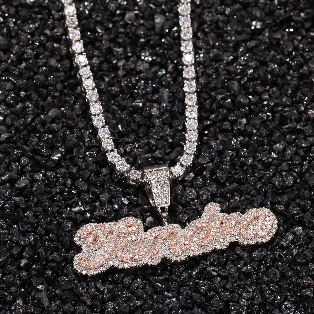 Small Size Custom Initial Letters Name Pendant Necklace Two Colors Women Jewelry Hip Hop Lovely DIY Gift