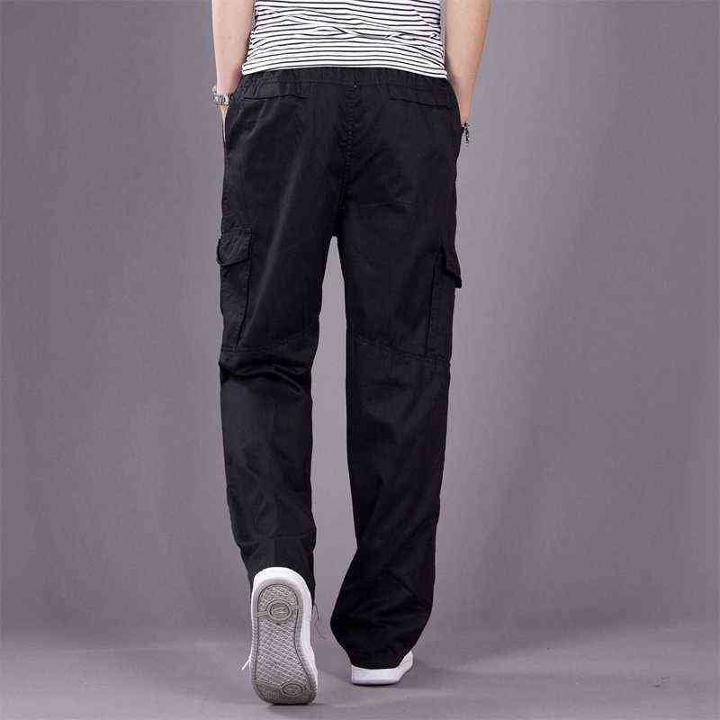 13XL 170kg Autumn winter Men cargo pants pocket zipper out door big size pants male simple army green pants Straight trousers 48 211112