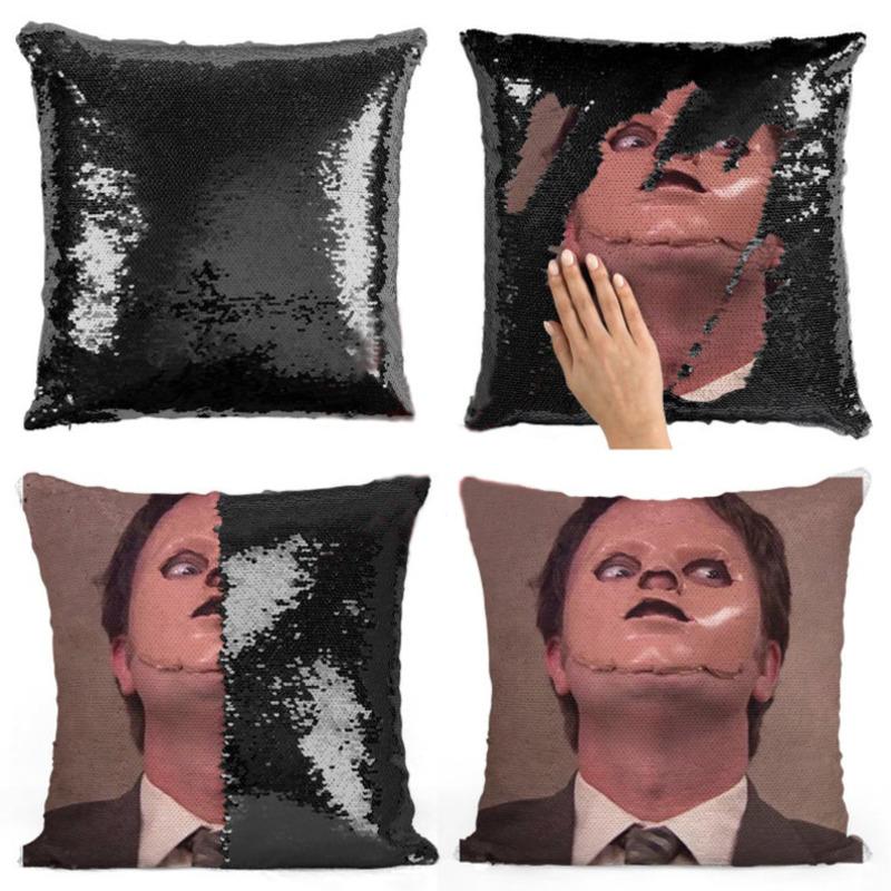 Cushion/Decorative Pillow Dwight Schrute Mask Sequined Sequins Cover Two Color Cushion Gift For Your Him Magic
Cushion/Decorative Pillow Dwight Schrute Mask Sequined Sequins Cover Two Color Cushion Gift For Your Him Magic