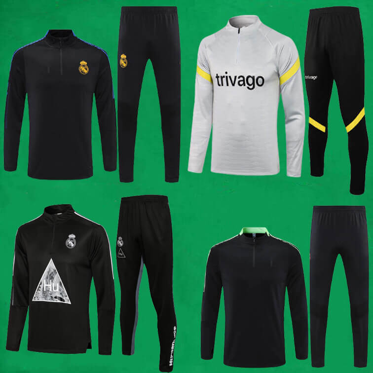 Men Football Training Suits 21 22 Real Madrid Soccer Tracksuit CFC Survetement Maillots de Foot Enfants Chandal Kit 2021 2022 Sweater and Long Pants, Rmd black suit
Men Football Training Suits 21 22 Real Madrid Soccer Tracksuit CFC Survetement Maillots de Foot Enfants Chandal Kit 2021 2022 Sweater and Long Pants, Rmd black suit