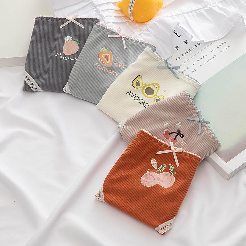 Women's Panties Fruit Print Cotton Underwear Girls Female Mid-waist Sweet Student Red Thread, Colour5
Women's Panties Fruit Print Cotton Underwear Girls Female Mid-waist Sweet Student Red Thread, Colour5