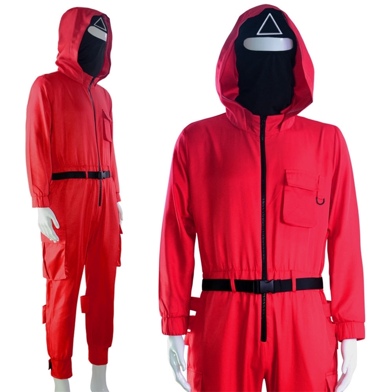 Squid cos costume squid game Halloween children adult Cosplay Jumpsuit Costume, Black;red
Squid cos costume squid game Halloween children adult Cosplay Jumpsuit Costume, Black;red