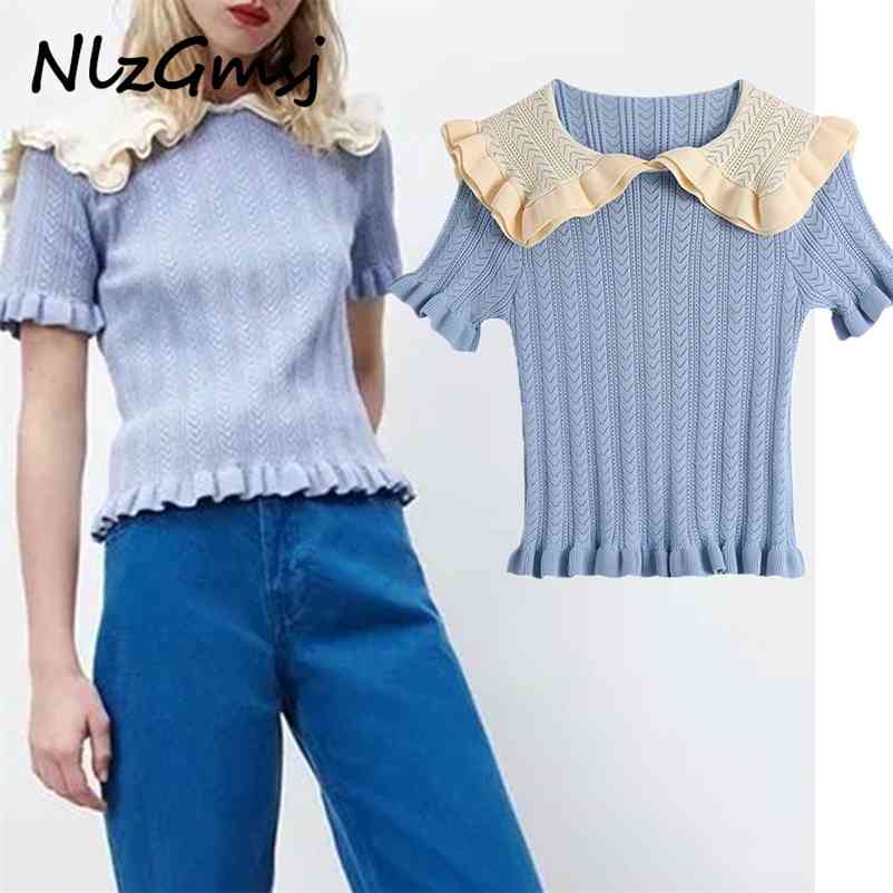 Blouse Women Summer Elegant Slim Cropped Ribbed Jersey Blouses Woman Short Sleeve Streetwear 03 210628, As picture
Blouse Women Summer Elegant Slim Cropped Ribbed Jersey Blouses Woman Short Sleeve Streetwear 03 210628, As picture