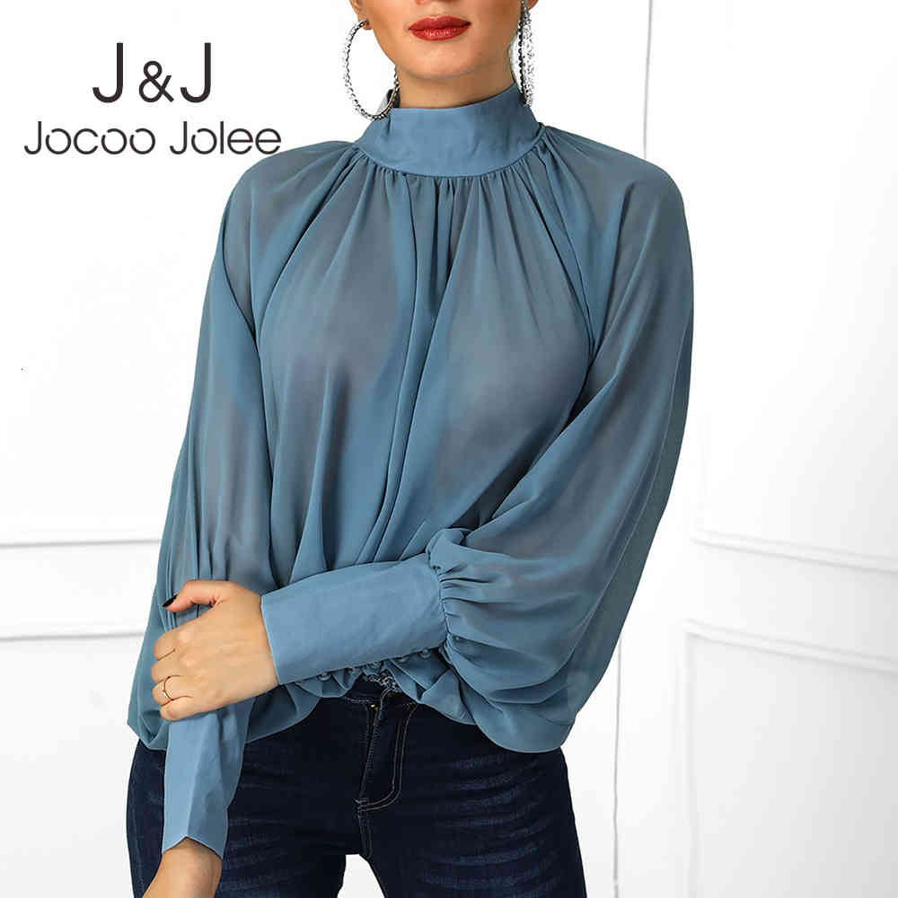 Jocoo Jolee Women Turtleneck Blouse Autumn Ladies Long Puff Sleeve Purple Shirts Office Batwing Loose Tops Causal Chiffon Blouse 210518
Jocoo Jolee Women Turtleneck Blouse Autumn Ladies Long Puff Sleeve Purple Shirts Office Batwing Loose Tops Causal Chiffon Blouse 210518