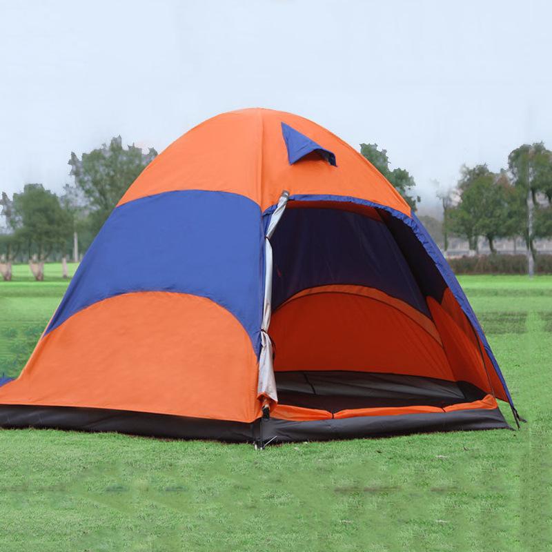 3-5 Person Mongolian Yurt Tent Double Layer Waterproof Folding Camping Fishing Mosquito Net Family Travel Four-season Tents And Shelters