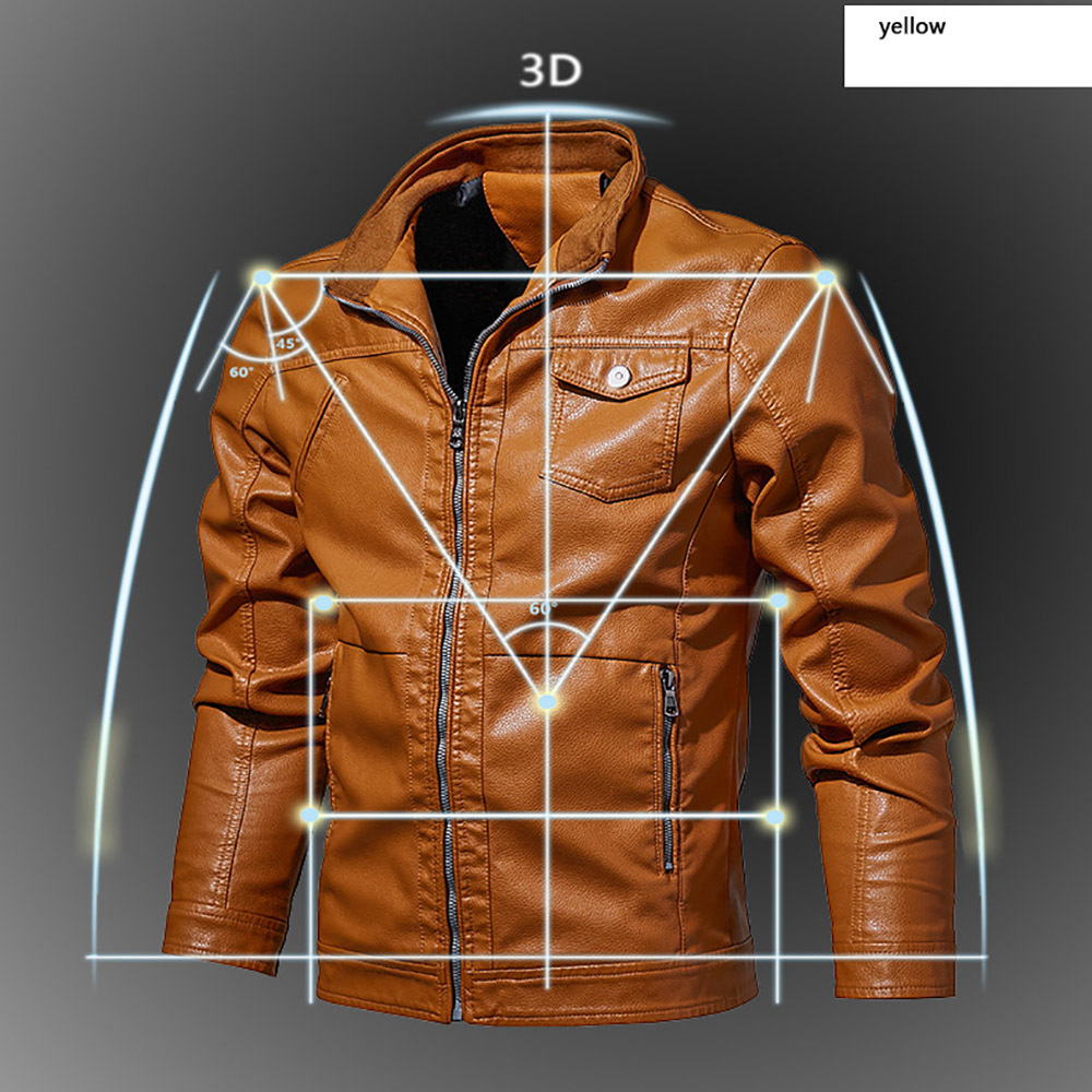 Men's Leather Jacket Motorcycle Casual PU Coats Fashion Jackets Slim Fit PU Coat Men Zipper Solid Male Full Regular Stand B0871 210518
