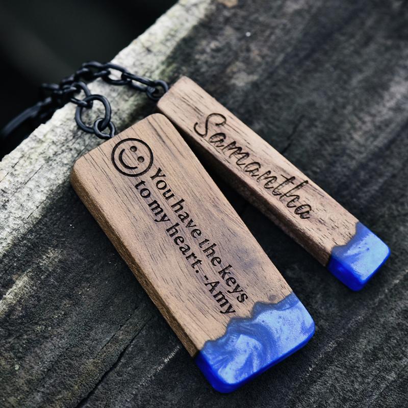 Keychains Custom Resin Wood Keychain Fashion Personlized Gift For Couple Car Key Ring Chain Text Logo Name OEM Drop
Keychains Custom Resin Wood Keychain Fashion Personlized Gift For Couple Car Key Ring Chain Text Logo Name OEM Drop