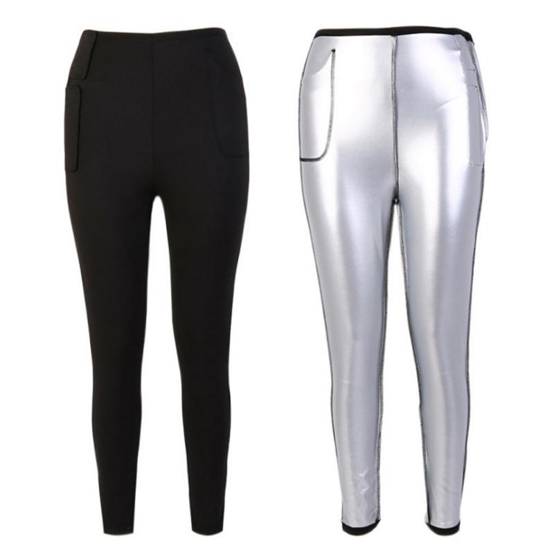 Women Running Female Sauna Suit Set Girl Burn Belly Fat Compression Sweat T Shirt Suit Slimming Body Shaper Pants 210402