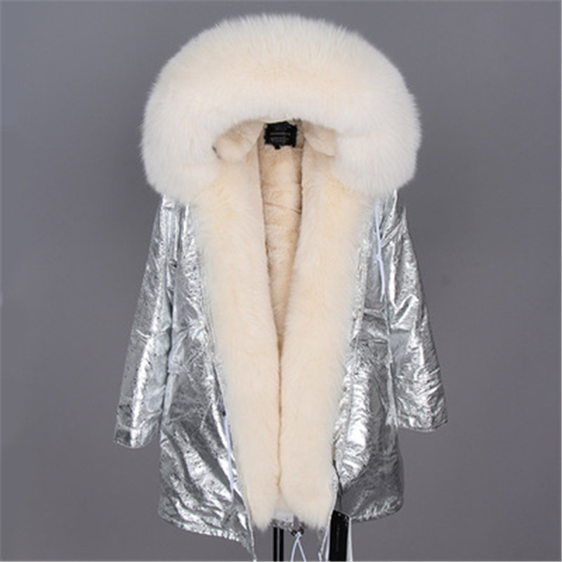 4 colours Lavish beige white fox fur trim closing ladies snow parkas maomaokong beige white rex rabbit fur lining silver long jackets soft, Silver coat 
4 colours Lavish beige white fox fur trim closing ladies snow parkas maomaokong beige white rex rabbit fur lining silver long jackets soft, Silver coat