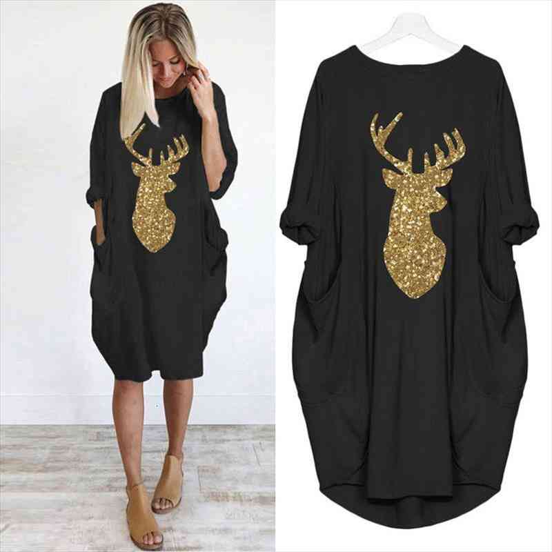 christmas sequin antlers dress party dress ladies o neck plus size women long pocket loose vintage harajuku, Black;gray
christmas sequin antlers dress party dress ladies o neck plus size women long pocket loose vintage harajuku, Black;gray