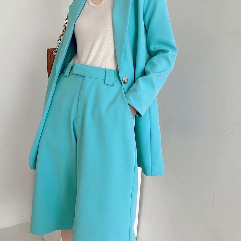 fashion women soild blue shorts summer ladies high waist female zipper feminine girls chic clothes 210430