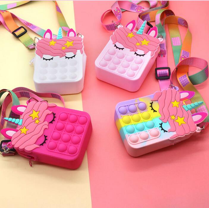 Fidget Sensory Bubble Bretelle Shoulder Bag Favor Cellphone Straps Finger Push Phone Pouch Case Change Coin Purse Decompression Unicorn Popping Toys for Girls Kids
Fidget Sensory Bubble Bretelle Shoulder Bag Favor Cellphone Straps Finger Push Phone Pouch Case Change Coin Purse Decompression Unicorn Popping Toys for Girls Kids