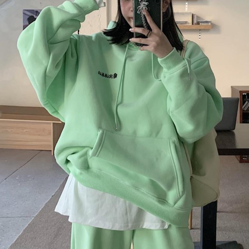 Women's Two Piece Pants Women Winter Fleece Hooded Tracksuit Suit Casual Pockets Oversized Pullover With Jogger Lady Sportswear Setup, White
Women's Two Piece Pants Women Winter Fleece Hooded Tracksuit Suit Casual Pockets Oversized Pullover With Jogger Lady Sportswear Setup, White