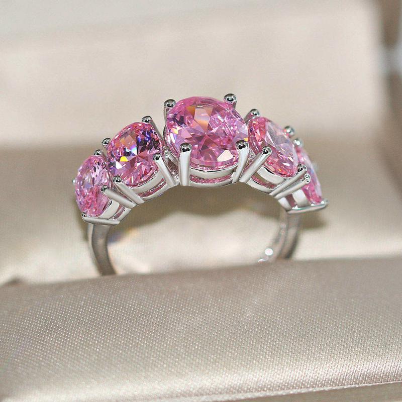 Cluster Rings Ring For Women Luxurious Girl Powder Oval Pink Cubic Zirconia Silver Color Wedding Engagement Gift Fashion Jewelry R558, Golden;silver
Cluster Rings Ring For Women Luxurious Girl Powder Oval Pink Cubic Zirconia Silver Color Wedding Engagement Gift Fashion Jewelry R558, Golden;silver
