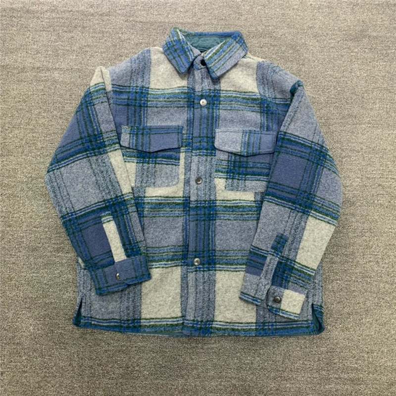 22SS NEW TOP Woolen Coats Shirt Jacket Men Women 1 Best*Quality Oversize Flannel Blue Plaid
22SS NEW TOP Woolen Coats Shirt Jacket Men Women 1 Best*Quality Oversize Flannel Blue Plaid