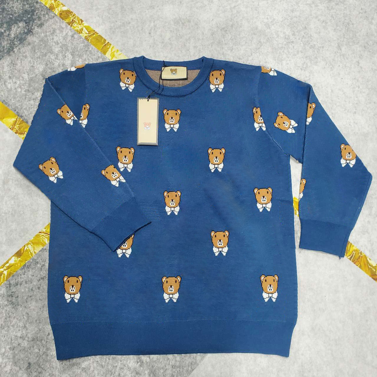 Italy Womens Sweaters Fashion Bear Knitting Tops Casual Girls Pullovers Cute Autumn Long Sleeves for Wholesale, G-blue
Italy Womens Sweaters Fashion Bear Knitting Tops Casual Girls Pullovers Cute Autumn Long Sleeves for Wholesale, G-blue
