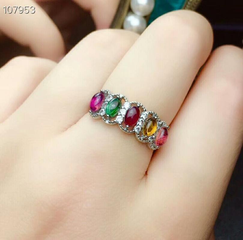 Cluster Rings [MeiBaPJ Natural Tourmaline Gemstone Fashion Colorful Stone Ring For Women Real 925 Sterling Silver Charm Fine Jewelry
Cluster Rings [MeiBaPJ Natural Tourmaline Gemstone Fashion Colorful Stone Ring For Women Real 925 Sterling Silver Charm Fine Jewelry