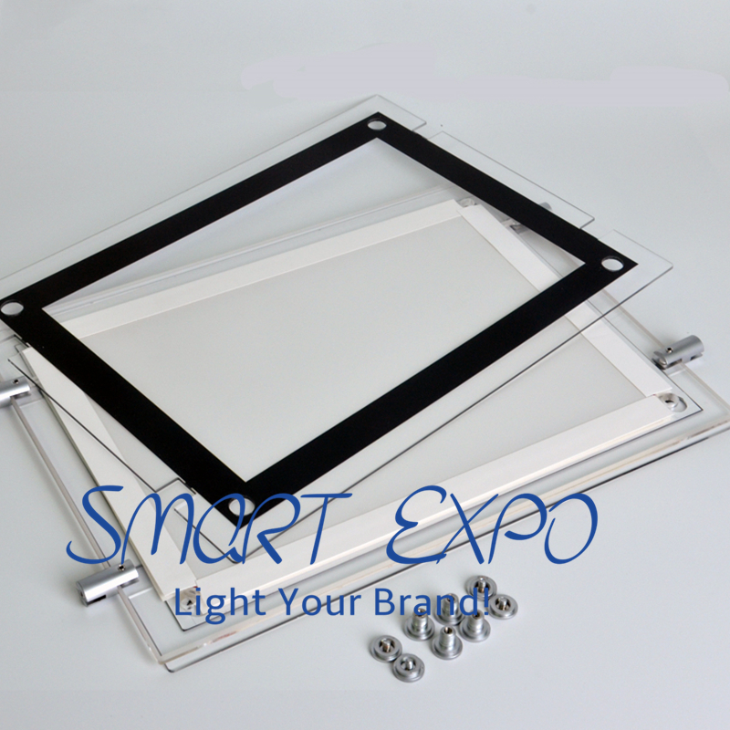 40*60cm Real Agency Window Advertising Display Light Box with Electric Conductive Steel Hanging Wires Firm Wooden Case Packing