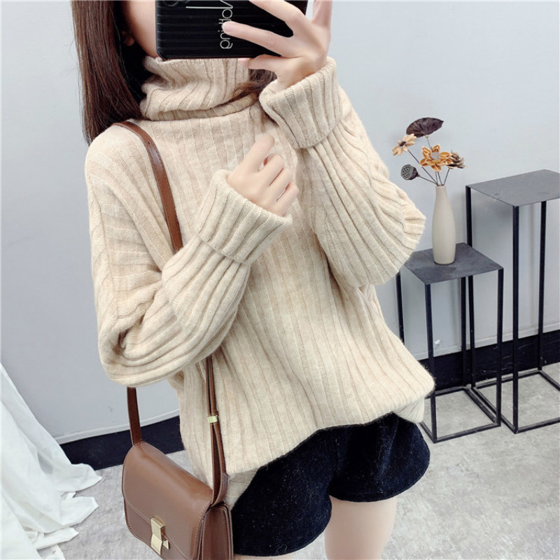 warm women's Turtleneck Sweaters Winter Tops for Women casual Pullover Jumper Long Sleeve Knitted female 210428