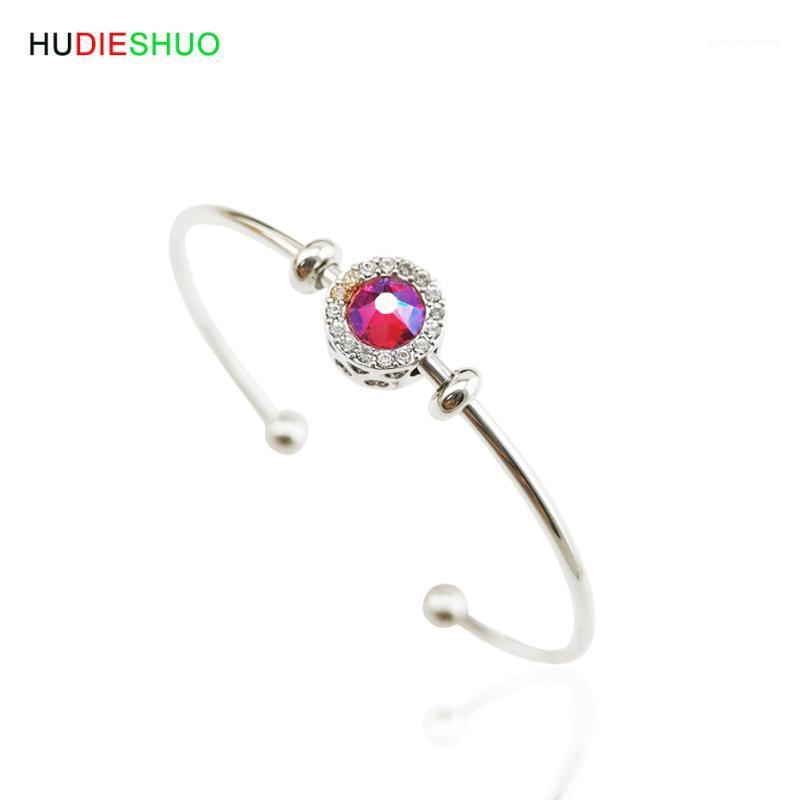 Elegant Women Alloy Open Bangle Fashion Romantic Austria Crystal Round Bracelet Wedding Party Jewelry Girls Gifts
Elegant Women Alloy Open Bangle Fashion Romantic Austria Crystal Round Bracelet Wedding Party Jewelry Girls Gifts