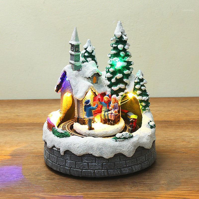 Party Decoration Musical Christmas Moving Xmas Ornament With Light Resin Snowy House Statue Seasonal Winter Holiday Gift
Party Decoration Musical Christmas Moving Xmas Ornament With Light Resin Snowy House Statue Seasonal Winter Holiday Gift