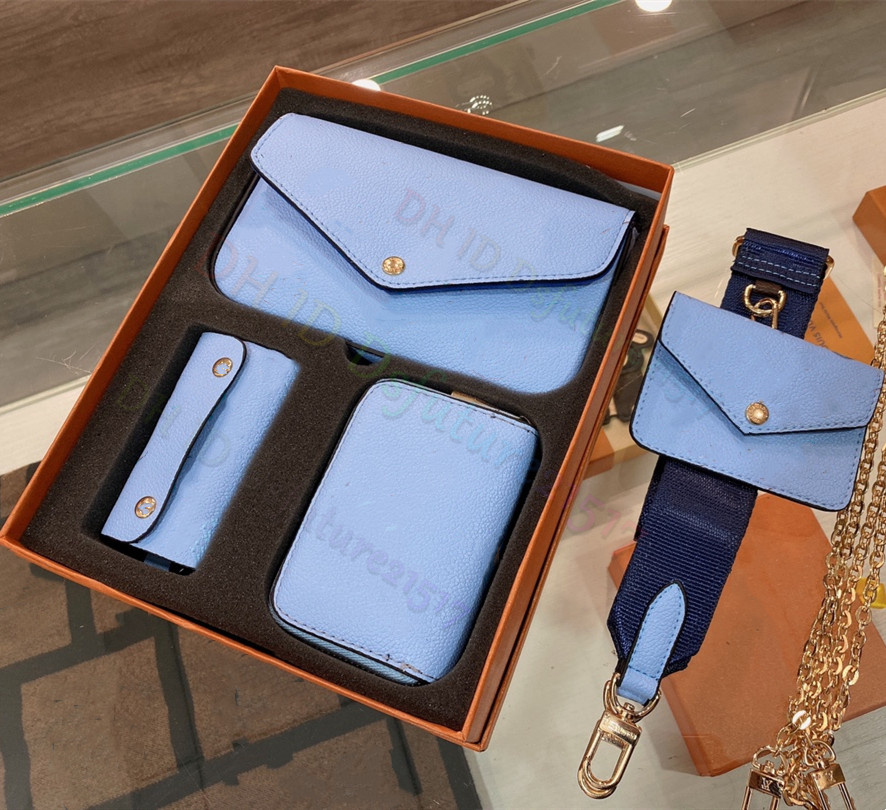 2021 Key Wallets Pocket 3set multifunction Crossbody Bags Fashion Women messenger Handbags ladies handbag Luxurys Designers Bag Coins card C, Red;blue
2021 Key Wallets Pocket 3set multifunction Crossbody Bags Fashion Women messenger Handbags ladies handbag Luxurys Designers Bag Coins card C, Red;blue