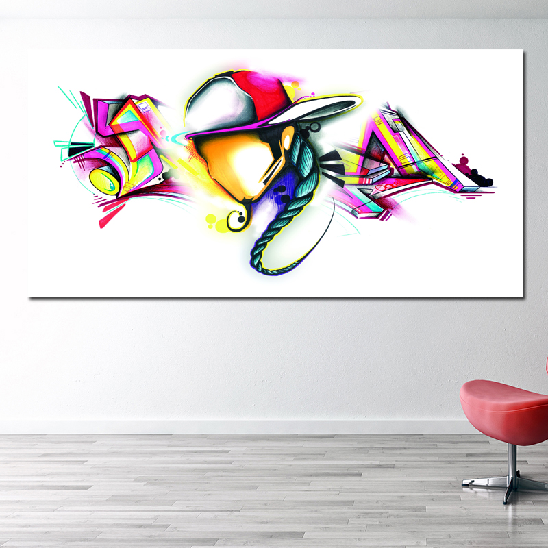 Abstract Painting Bright Color Wall Pictures For Living Room Huge Size Poster Print Canvas Painting No Frame