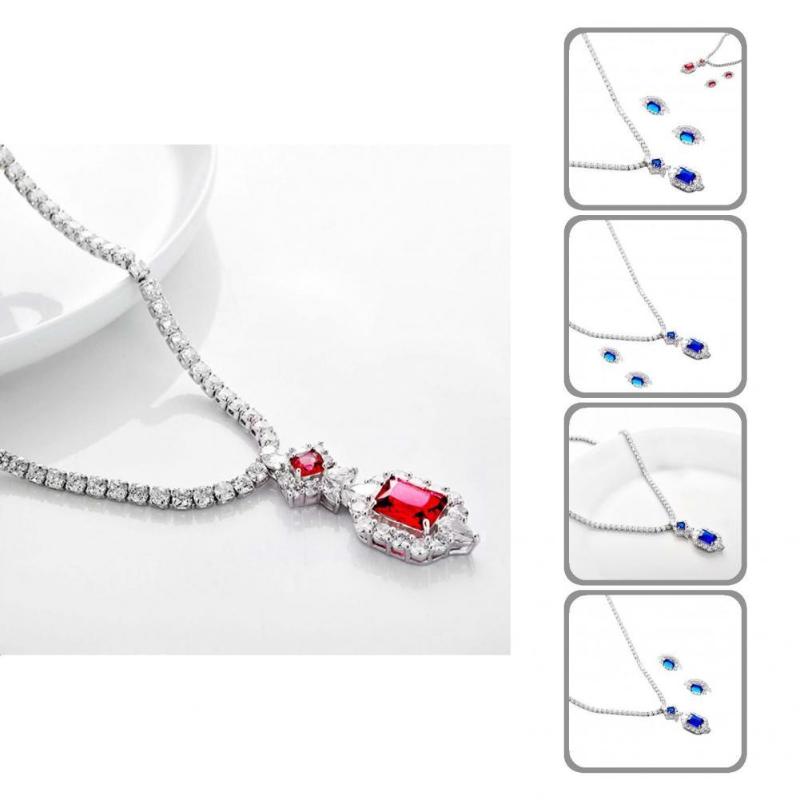 Pendant Necklaces Exquisite Workmanship Elegant Women Dress Cubic Necklace For Special Day, Silver
Pendant Necklaces Exquisite Workmanship Elegant Women Dress Cubic Necklace For Special Day, Silver
