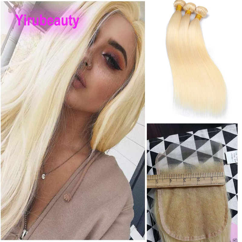 Yirubeauty Straight Blonde Color 3 Bundles With 5X5 Lace Closure Free Part 12-30inch Indian Raw Virgin Hair Extensions Wefts
Yirubeauty Straight Blonde Color 3 Bundles With 5X5 Lace Closure Free Part 12-30inch Indian Raw Virgin Hair Extensions Wefts