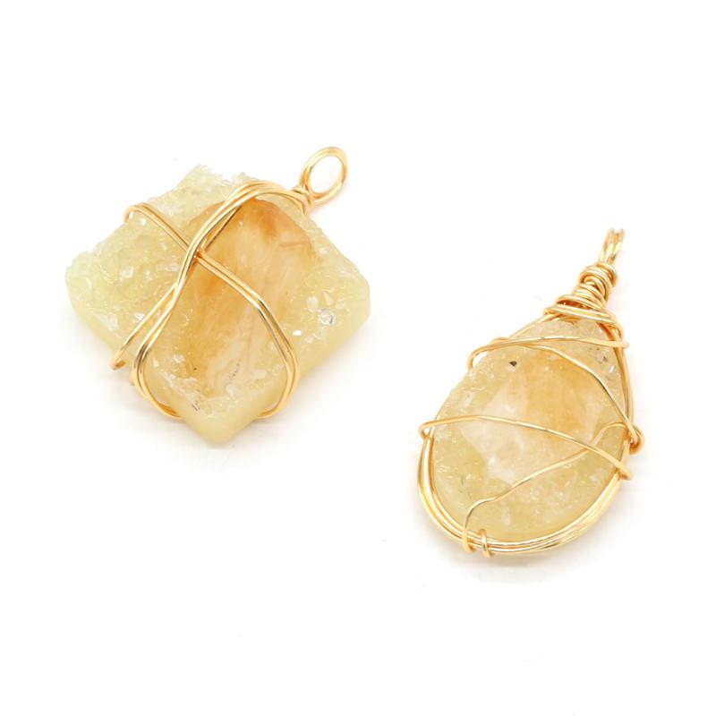Charms Natural Stone Yellow Quartz Reiki Healing Irregular Mineral Crystal Pendant For Jewelry Making DIY Necklace Gift, Bronze;silver
Charms Natural Stone Yellow Quartz Reiki Healing Irregular Mineral Crystal Pendant For Jewelry Making DIY Necklace Gift, Bronze;silver