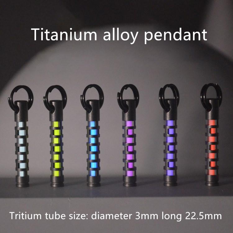 Tritium Tube Light Keychain Titanium Alloy Pendant Self-luminous 3X22.5mm Outdoor Gadgets
Tritium Tube Light Keychain Titanium Alloy Pendant Self-luminous 3X22.5mm Outdoor Gadgets