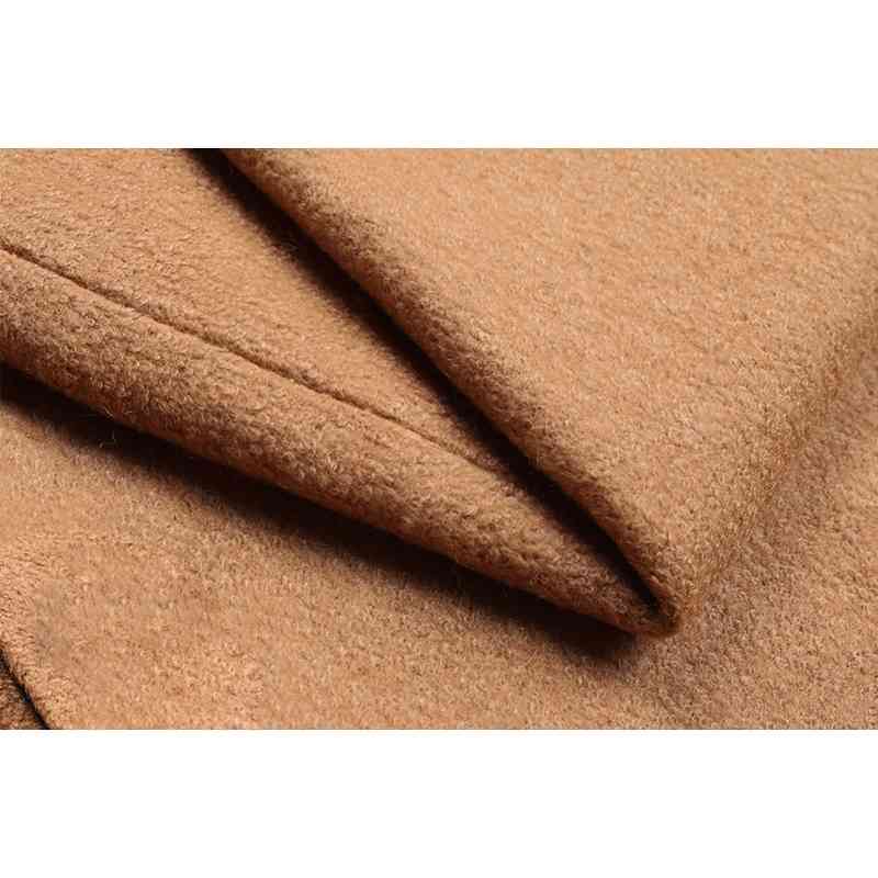 TWOTWINSTYLE Straight Tweed Thick Pants For Women High Waist Solid Minimalist Casual Trouser Female Autumn Clothing Fashion 210517