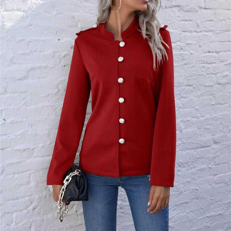 Women Blazer Single Breasted Long Sleeve Ladies Black Coat Fahion Women's Slim Suit Jacket Plus Size 210524