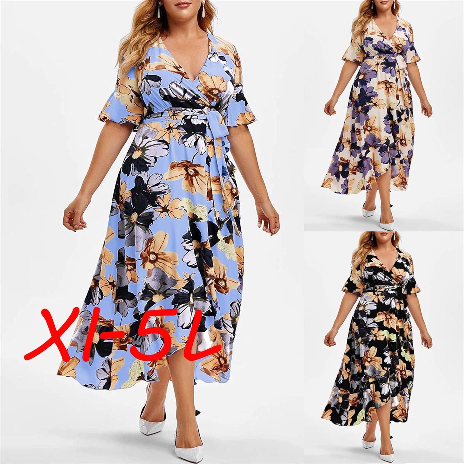 plus size irregular fashion womens dresses v neck bandage floral printing ladies short sleeve large maxi vestido, Black;gray
plus size irregular fashion womens dresses v neck bandage floral printing ladies short sleeve large maxi vestido, Black;gray