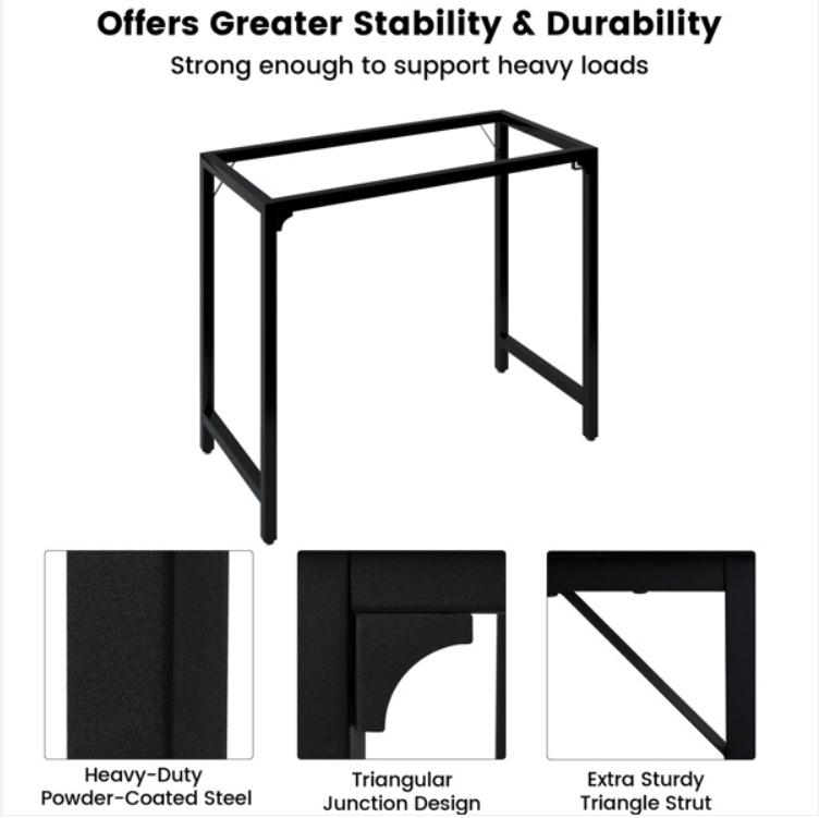 Fashion Wholesales Furniture FXW 40" Computer Table for Home Office Black Study Writing Small Desk