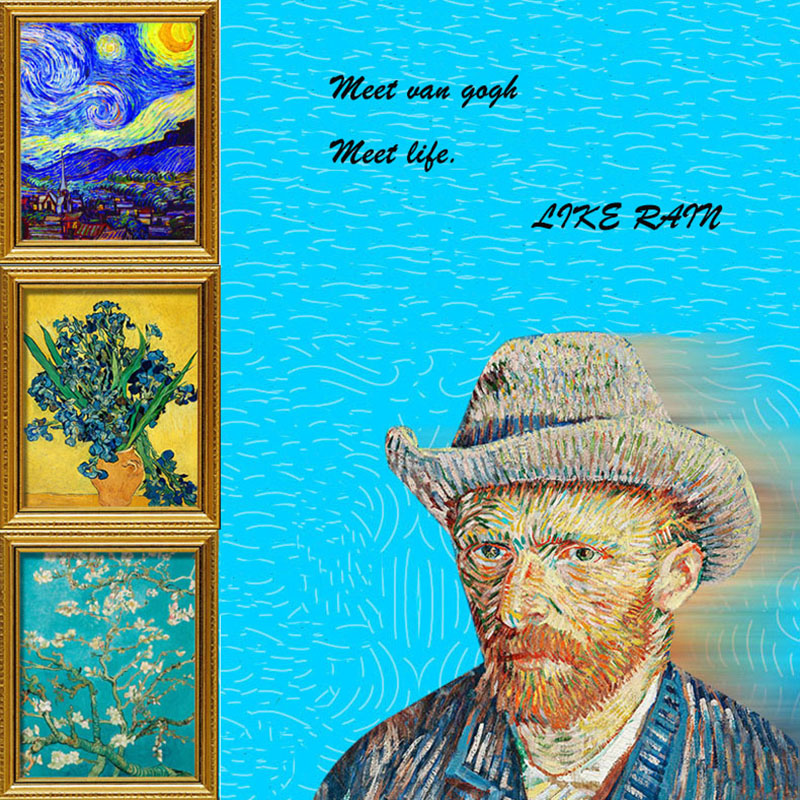 Folding Umbrella Female Windproof Paraguas Van Gogh Oil Painting Rain Women Quality Umbrellas