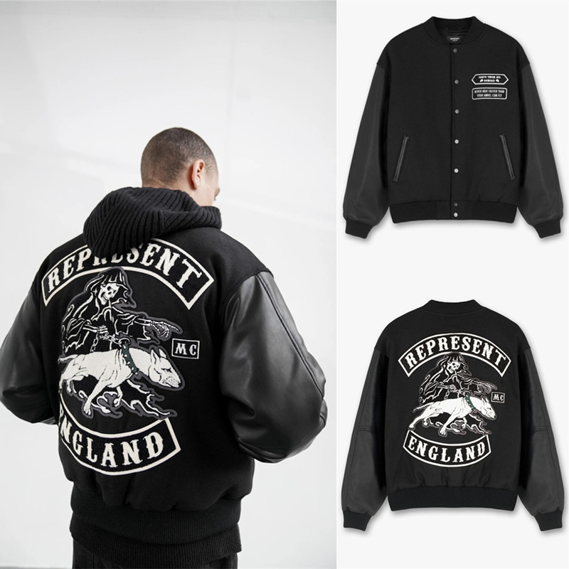 2021FW Varsity Baseball Jackets Women Men 1 Best-Quality Embroidery Patchwork Clothing PU Leather Bomber Coats
2021FW Varsity Baseball Jackets Women Men 1 Best-Quality Embroidery Patchwork Clothing PU Leather Bomber Coats