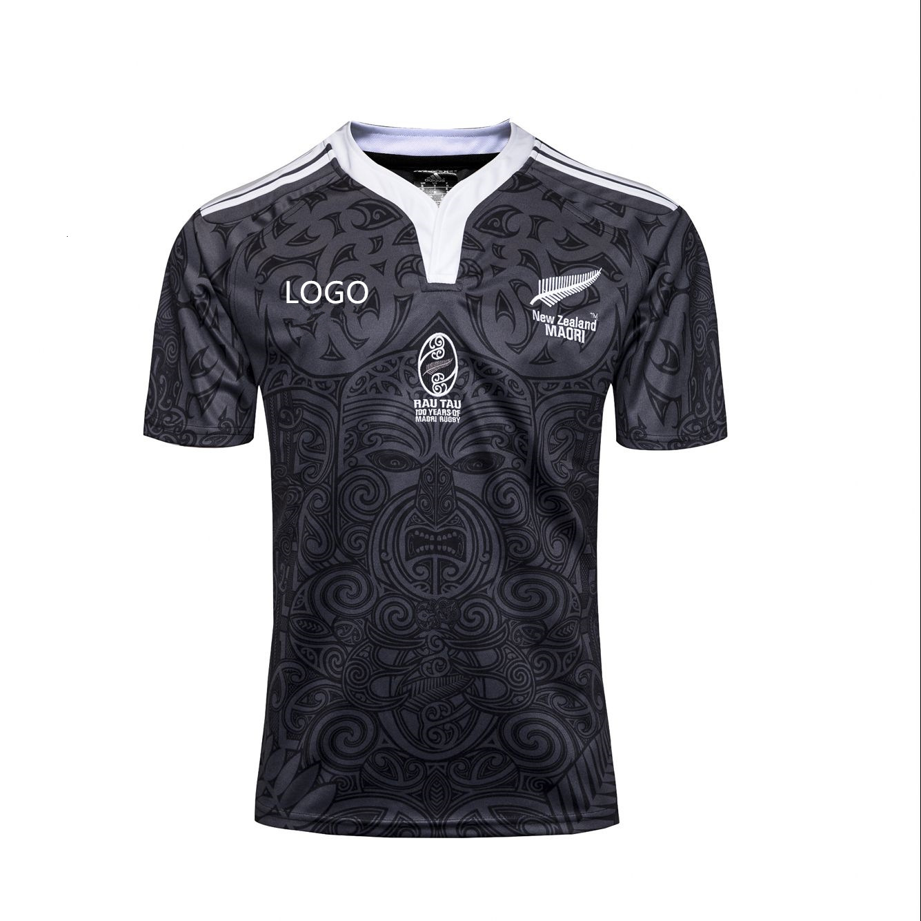 New Zealand all black 100th anniversary Rugby uniform, White;black