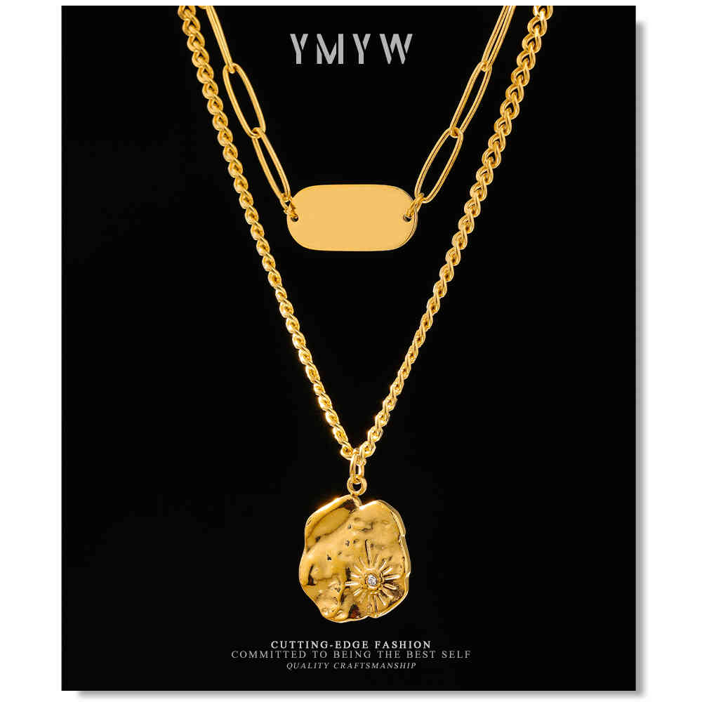 YMYW Stainless Steel Star Pendant Neckalce Chain for Women Minimalist 18 K Metal Double Layered Jewelry Collar Necklace Gift
YMYW Stainless Steel Star Pendant Neckalce Chain for Women Minimalist 18 K Metal Double Layered Jewelry Collar Necklace Gift